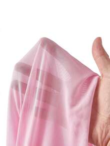 ROMWE Spring/Summer Retro Y2K Gyaru Cute Anime Print Pink Semi-Transparent Mesh Women's Top - Pink - View 5