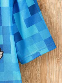 Tween Boys Pajamas 2pcs Set, Colorful Video Game Print Short Sleeve Top And Tight Pants, Sleepwear - Multicolor - View 7