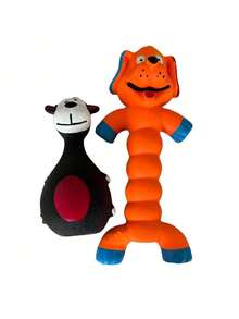 Monkey And Black Donkey Shaped Rubber Pet Grinding Toy, Suitable For Small, Medium And Large Dogs, Bite Resistant And Wear-Resistant, With Sound Effects - Multicolor - View 8