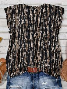Rusticease Áo sơ mi nữ cổ chữ V dáng casual, thiết kế tối giản phù hợp cho mùa hè, kiểu dáng retro, trang phục mùa hè cho nữ. - Nhiều màu - Xem 2