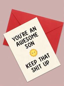 1PC Fun Greeting Card For Son Suitable For Parents To Give To Children's Birthday Card (Send Random Color Styles) - Greeting cards for children - View 2