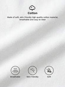 SHEIN 5件套新生儿男宝宝简约舒适纯色无袖连体衣 - 白色 - 查看 3