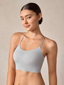 Veilyse 3PCS Women's Breathable Wire-Free Bra With Cross-Back Open Design - Multicolor - View 6