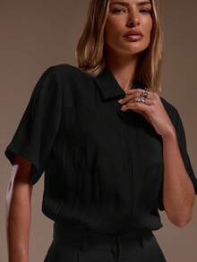 MUSERA Linen Zip Up Relaxed Jumpsuit Summer Ibiza Fits Holiday Vacation Beach Elegant - Black - View 5