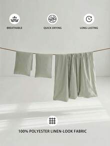 Veyra Day 2/3 Pieces100% Polyester 3D Bubble Texture Bedding (Duvet Cover + 1/2 Pillowcases, No Comforter Included), All-Season Modern Polyester Bedding Collection - bean green - View 3