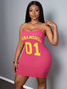 SHEIN PETITE CURVE Đầm ôm sát mini phối ren màu sắc nổi bật dành cho nữ cỡ lớn, đầm ôm sát. - Hồng - Xem 7