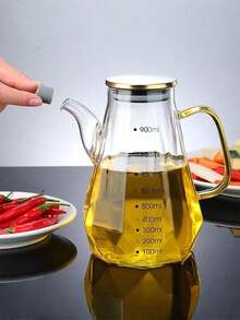 1pc Creative Diamond Design Borosilicate Glass Oil Bottle, Leak-Proof Glass Oil Pot, Suitable For Soy Sauce, Vinegar, Cooking Oil And Seasoning In Kitchen - View 9