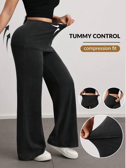 VARSIVA Quần jeans ống rộng co giãn chất liệu dệt kim VARSITIE dành cho nữ, kiểu dáng thể thao năng động, thoải mái và phù hợp mặc hàng ngày.