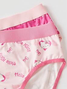 Chillnights HELLO KITTY AND FRIENDS | SHEIN Y2K復刻 | 蝴蝶結蕾絲飾邊內衣套裝 4件組 - 彩色 - 查看 4