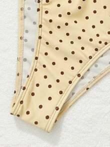 Bonvoyette Summer Bestselling Polka Dot Pattern Design Fashionable Teenage Girls Bikini Set - Yellow - View 8