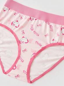 Chillnights HELLO KITTY AND FRIENDS | SHEIN Y2K復刻 | 蝴蝶結蕾絲飾邊內衣套裝 4件組 - 彩色 - 查看 5