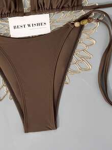 Swim Mod 2026 Spring/Summer New Sexy Halter Strap Bikini Set, Alluring Two Pieces Swimwear - Multicolor - View 3
