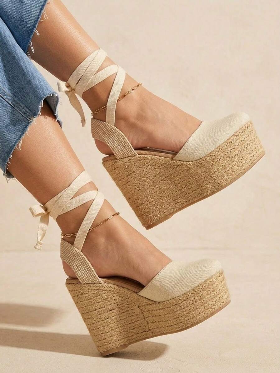 Cuñas Elegantes de Verano – Diseño Cómodo y Versátil para Uso Diario - Beis - Ver 1
