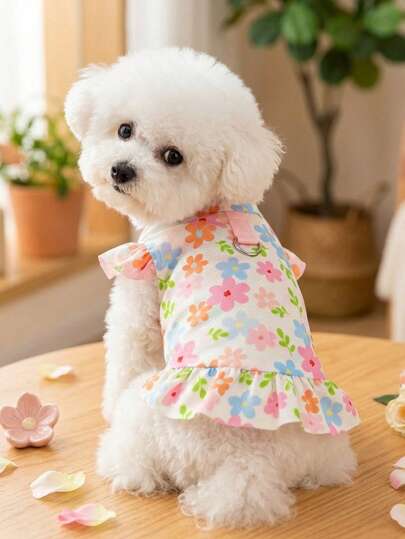 PETSIN 1PC Ice Silk Pet Dress For Small Medium Large Dogs Cats, Spring Summer Clothes For Golden Retriever