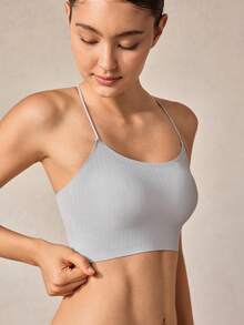 Veilyse 3PCS Women's Breathable Wire-Free Bra With Cross-Back Open Design - Multicolor - View 5