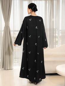 Yasmyna Áo choàng Abaya - màu đen - Xem 2