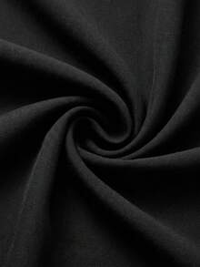 BELROSIE French Fashion Elegant Lady Texture Fabric Oversized Hem Design Skirt, Suitable For Dating & Vacation - Black - View 7