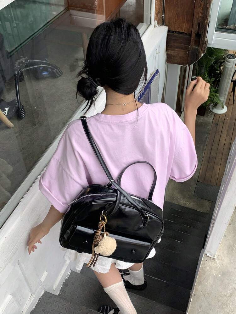 Women's Casual Round Neck Short Sleeve T-Shirt With Youthful Vibe, Spring/Summer