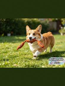 1PC Pet Sausage Squeaky Toy, Dog Chew Toy For Teething & Interactive Play, Simulated Toy For Cats Scratching & Biting Entertainment - Burnt Orange - View 1