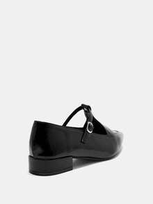 Bholvia 2025 Autumn New Women's Fashionable Korean Style Color Block Pointed Toe Flat Shoes Low-Cut Shoes - Black - View 6