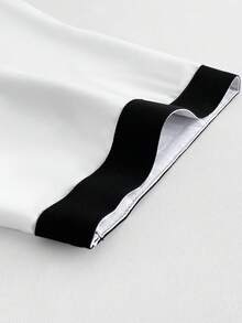 Manfinity CasualCool Men's Casual Short Sleeve Shirt Set - Black and White - View 6