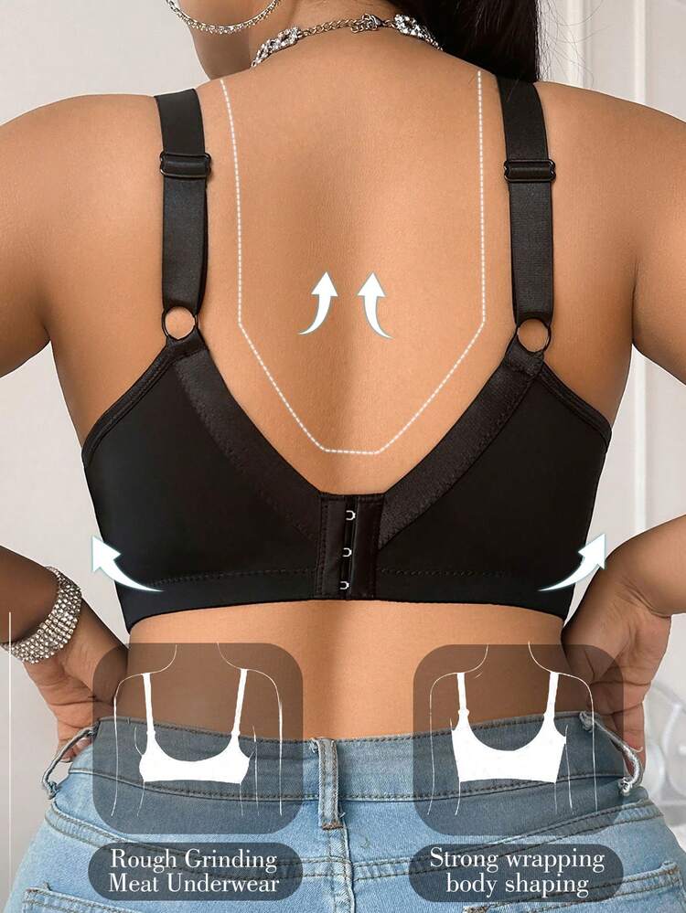 DesireSculpt Áo ngực không gọng cỡ lớn - màu đen - Xem 2