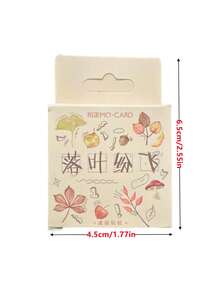 46片/盒 秋季落叶植物装饰贴纸 剪贴簿材料 标签日记 - 均碼 - 查看 3