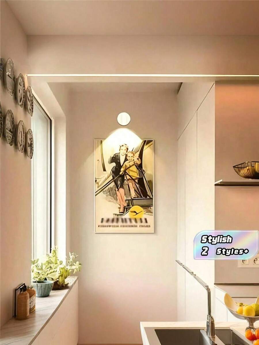 1PC LED Rechargeable Wall Light, Magnetic Spotlight, Painting Light, Nightlight, Bedside Reading Lamp, Eye-Caring Bedroom Night Light, Dimmable, Wireless No Drilling, 360° Rotatable Touch Control, Rechargeable Battery - Multicolor - View 1