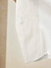 MOTF PREMIUM LINEN DOUBLE WAIST BELT HALTER BLAZER VEST, SPRING/SUMMER - White - View 7