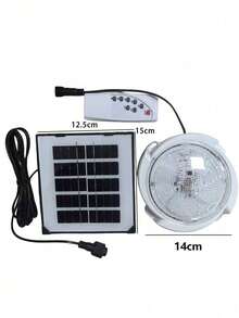 Solar-Powered Indoor Ceiling Light, Outdoor Waterproof Hanging Garden Lamp, Panel Light, Suitable For Walkways, Gardens, Living Rooms - أبيض - مشاهدة 14