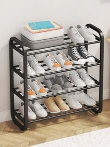 1PC Multi-Layer Metal Shoe Rack, Shoe Storage Organizer, Suitable For Entryway, Bedroom, Door Side Small Storage - Multicolor - View 8