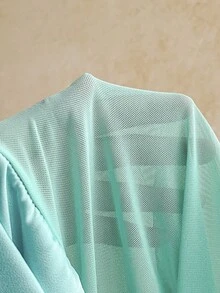 Soleia 新款性感无肩带系腰透视紧身连衣裙，适合夜店、波西米亚风、度假、秋季、复古、假日等场合。 - 綠色 - 查看 9