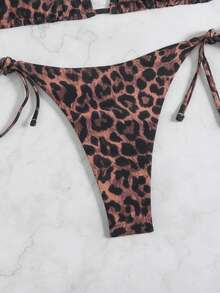Swim Vcay Leopard Print Tankini Swimwear Set - Multicolor - View 7
