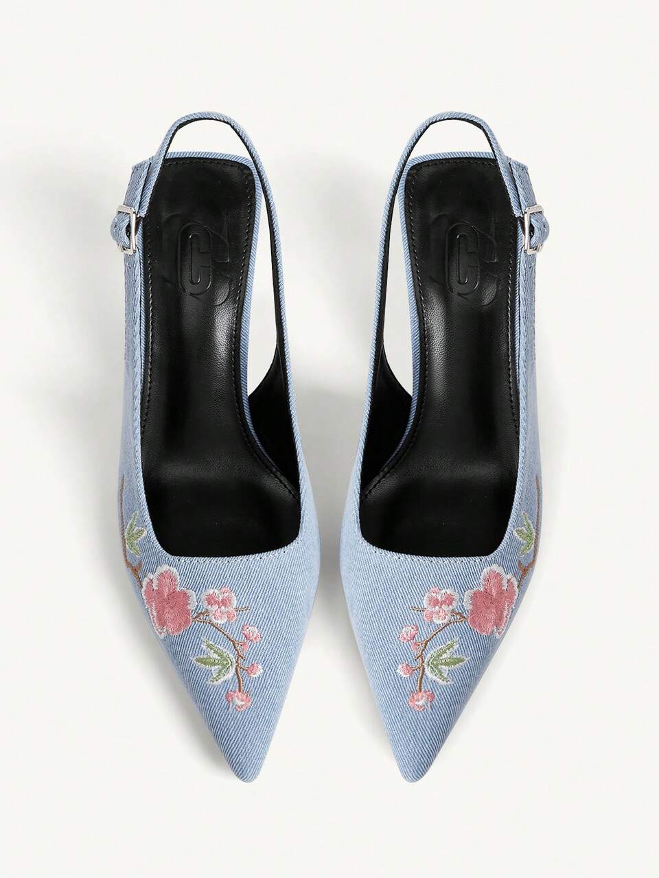 CUCCOO CHICEST Spring And Summer New Design Pointed Flower Noodle Wine Glass Heel Romantic New Chinese Style Apricot Ding Women's High Heel Shoes Slingbacks Dress Shoes Dating Afternoon Tea Party Valentine's Day Elegant Wear