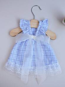 PETSIN One Fairy Style Bow Lace Trim Pet Tank Dress - Blue - View 6