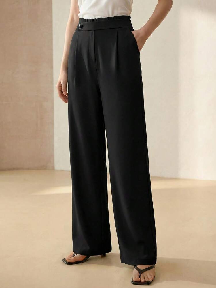 PRESS CREASE BUTTON PANTS