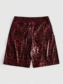 ROMWE MEN Street Life Men's Loose Fit Pocketed Animal Print Shorts - Multicolor - View 9