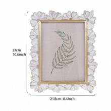 Cirelle 1个树脂材质白色边框立体雏菊图案装饰相框，方形照片展示框，温馨的家居桌面照片展示框，双面可用树脂相框，适合家居照片装饰和摄影展示道具 - 1PC - 查看 17