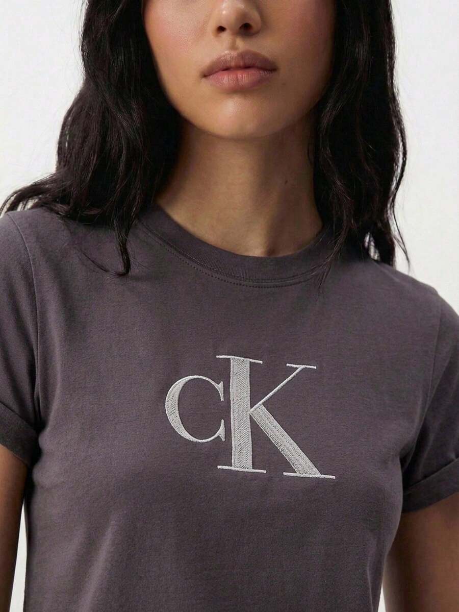 Calvin Klein Classic Women's T-Shirts Coal - Coal - View 1