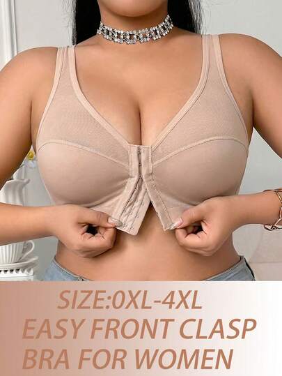 DesireSculpt Áo ngực không gọng cỡ lớn cài phía trước