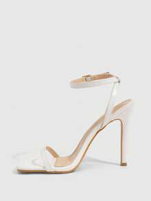 CUCCOO SZL Women's Elegant Minimalist Heeled Sandals For Commuting Valentine's Day Spring Shoes Summer - Oily white - View 4
