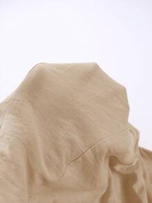 Franclia Blazer Kantor Wanita Ukuran Besar, Minimalis, dan Pas Badan, Cocok untuk Musim Semi/Panas - Khaki - View 7