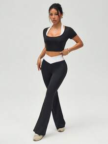 SHEIN Dewbera Set bộ đồ thể thao - màu đen - Xem 6