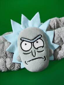Rick and Morty X SHEIN 1Pc Plush Hair Band, Available For Face Wash And Makeup, Gray, Elastic And Comfortable, Does Not Restrain The Hair. - 1 Headband - View 3