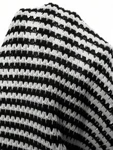 EMERY ROSE Plus Size Striped Sleeveless Tank Top For Women - Black and White - View 7