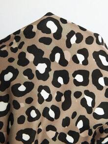 INAWLY Women's Leopard Print Patchwork Bandeau Top And Shorts Casual Sexy Daily Outfit Golf Pastal Summer - Multicolor - View 6