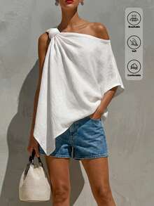 SHEIN Holidaya Áo kiểu và áo sơ mi nữ - trắng - Xem 1