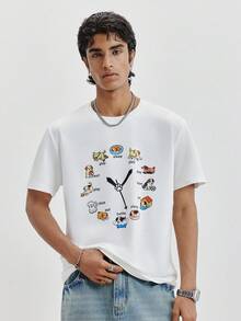 TOKVUE Men's Casual Dog Print T-Shirt, Summer - White - View 3