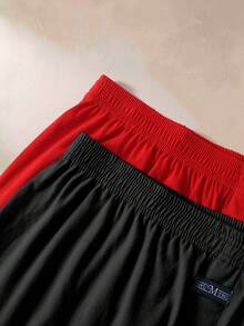 EverLounge 2pcs/Set Men's Loose Fit Boxer Briefs, High Waist Shorts, Summer Breathable Underwear - Multicolor - View 4