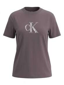 Calvin Klein Classic Women's T-Shirts Coal - Coal - View 5